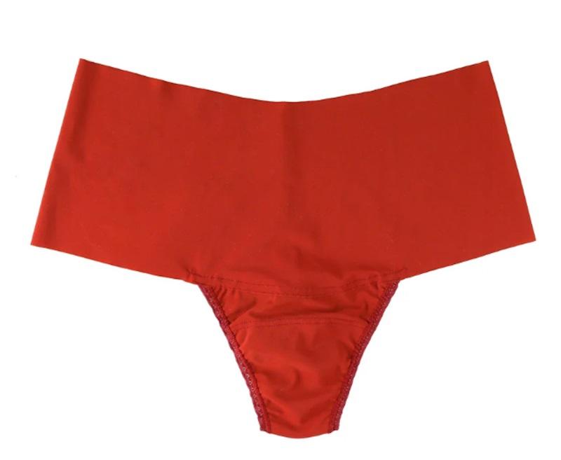 NWT Hanky Panky L Breathe Hi Rise Thong Underwear Panty Red 119525