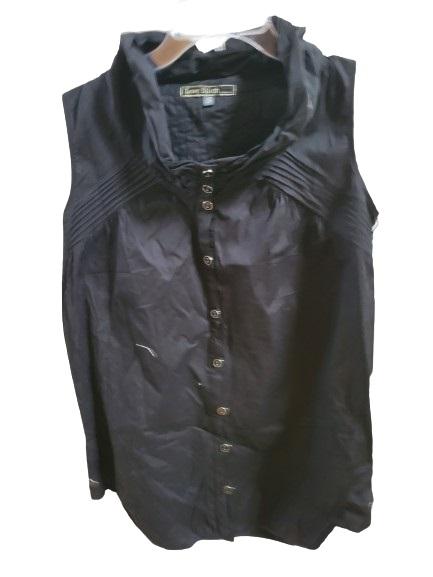 NWT Love Stitch S Button Up Cowl Neck Sleeveless Top 119536