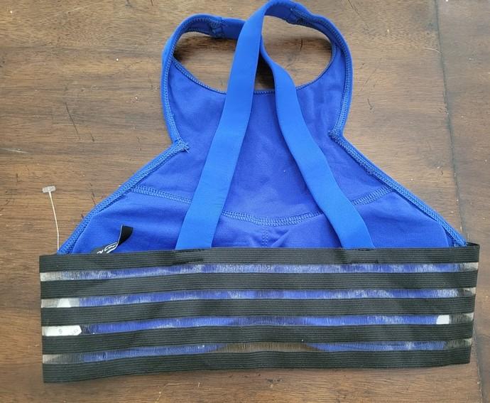 NWT Kenneth Cole Sample Blue S High Neck Bikini Swim Top 119540
