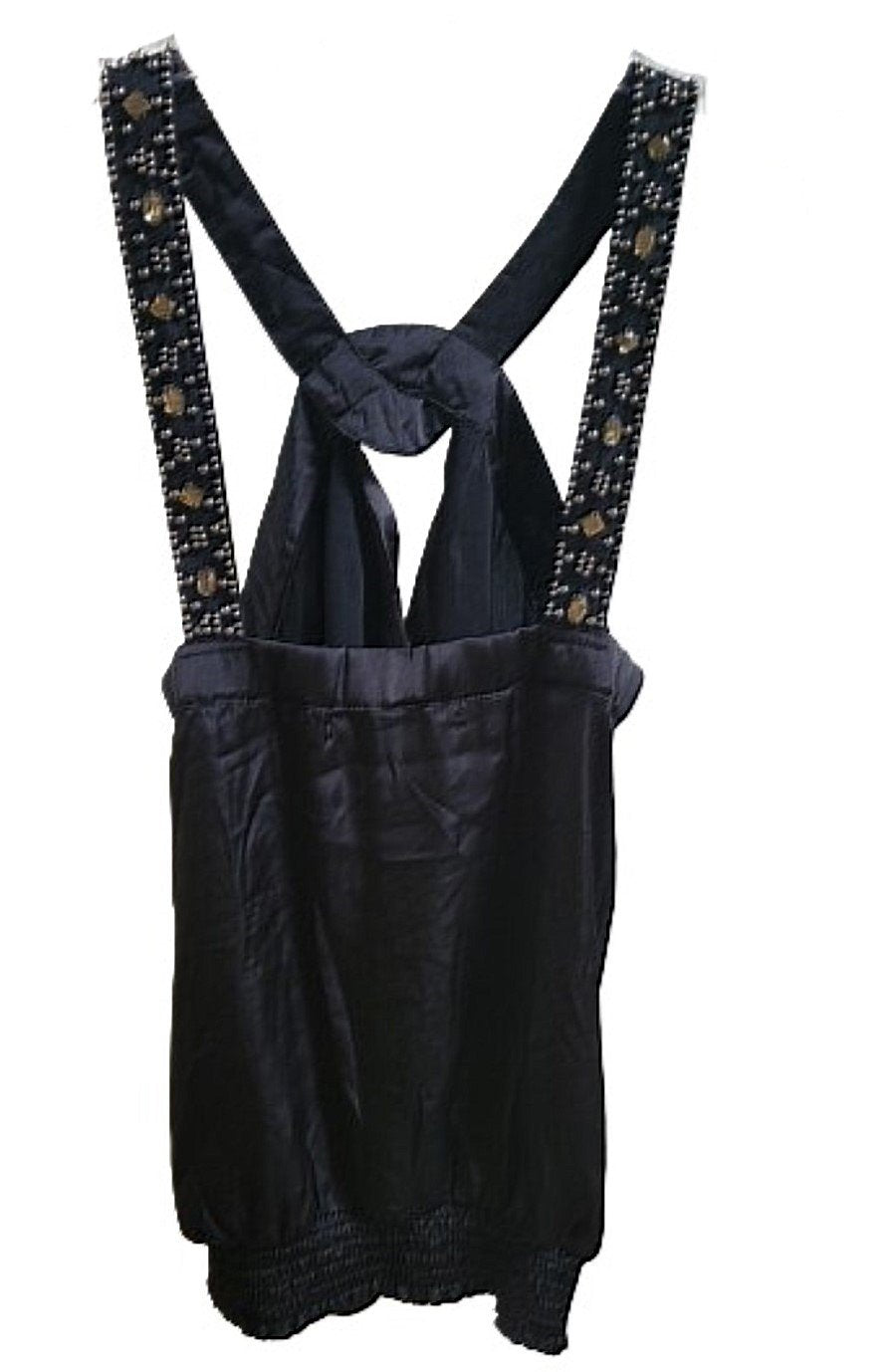 NWT Love Stitch Rhinestone & Bead Blouson Evening Top 119545