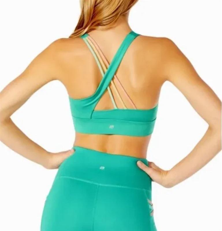 NWT Marika M Arcadia Sports Bra Strappy Green 119560