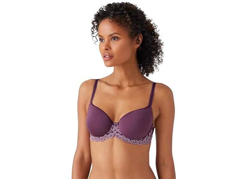 NWOT Wacoal 34DDD Wine Embrace Lace Underwire T Shirt Bra 853191 119630