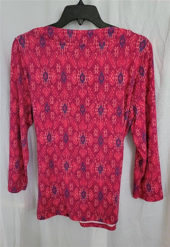 NWT Ralph Lauren XL Surplice Fuchsia 3/4 Sleeve Blouse 119639