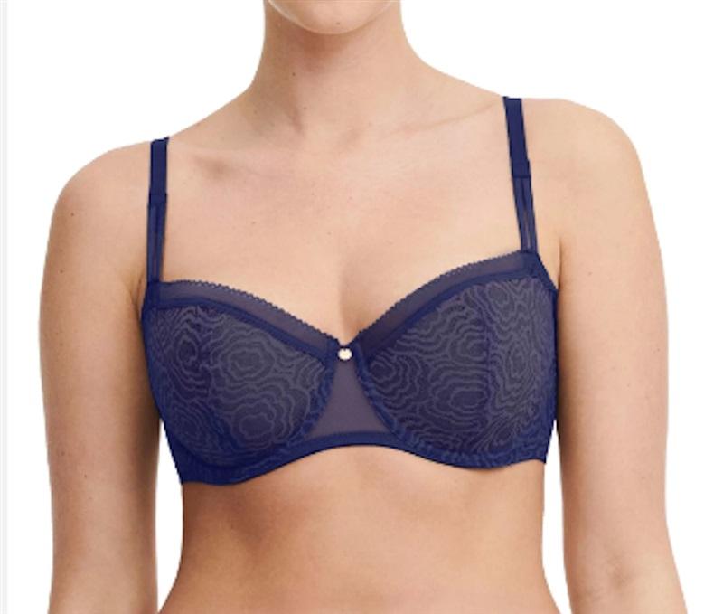 NWT Chantelle 36D C Jolie Demi Bra 13B5 Blue 119671