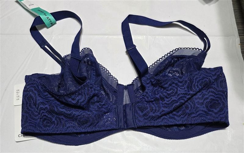 NWT Chantelle 36D C Jolie Demi Bra 13B5 Blue 119671