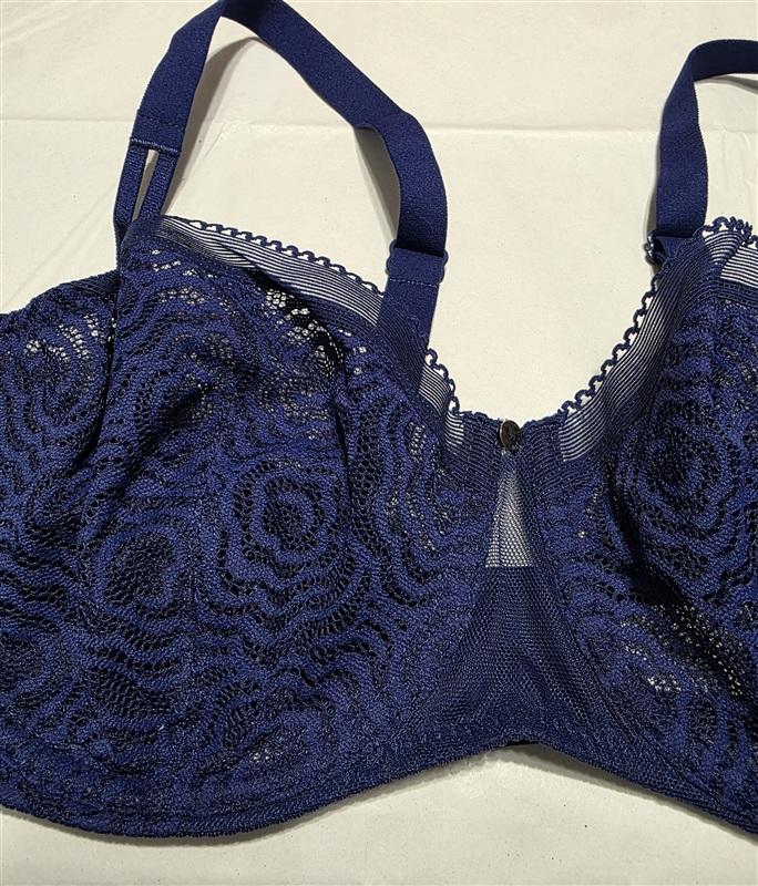 NWT Chantelle 36D C Jolie Demi Bra 13B5 Blue 119671