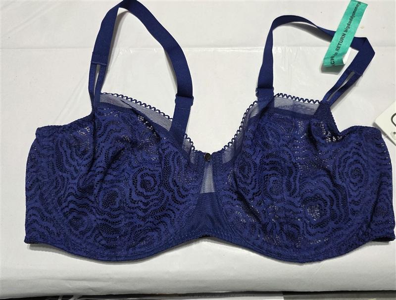 NWT Chantelle 36D C Jolie Demi Bra 13B5 Blue 119671