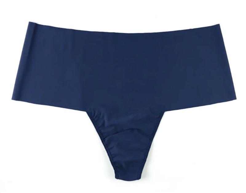 NWT Hanky Panky S Breathe Hi Rise Thong Underwear Panty Navy 119684