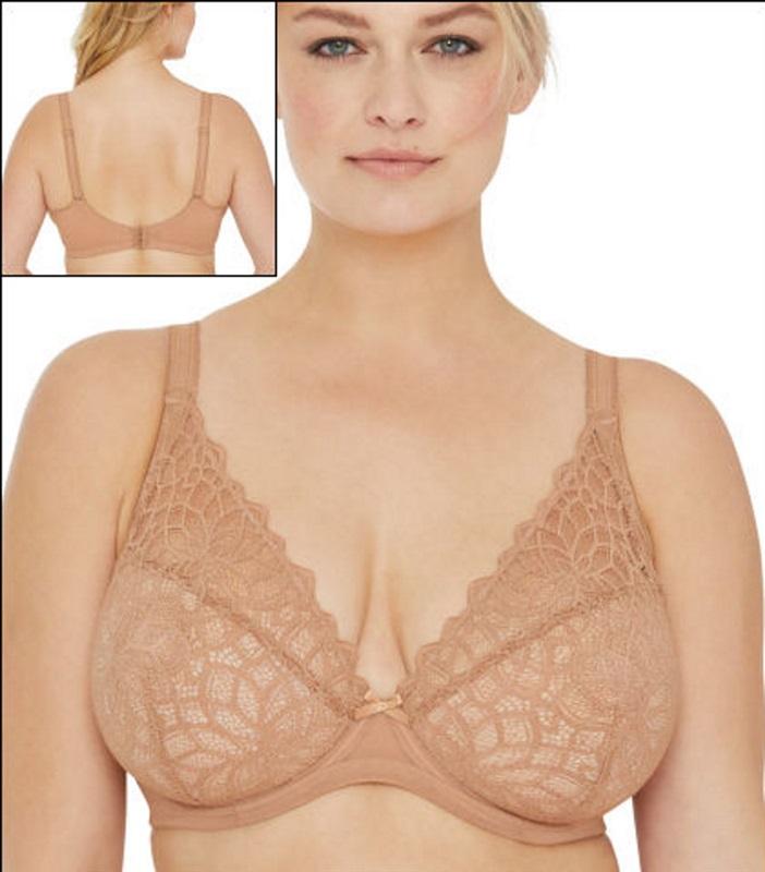 NWOt Glamorise 40C Full Figure Sexy Stretch Lace Wonderwire Bra 9850 119691