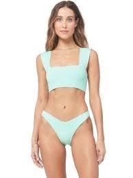 NWOTD L*Space S Parker BRT Green Bikini Swim Top 119733