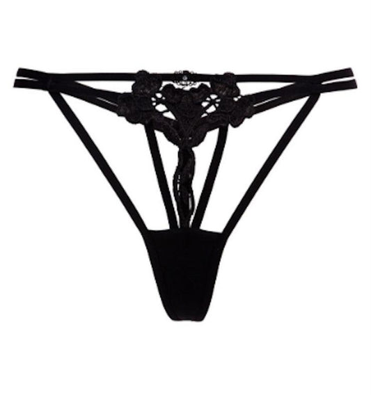 NEW Bluebella M Nova G-String Thong Panty Black 119772