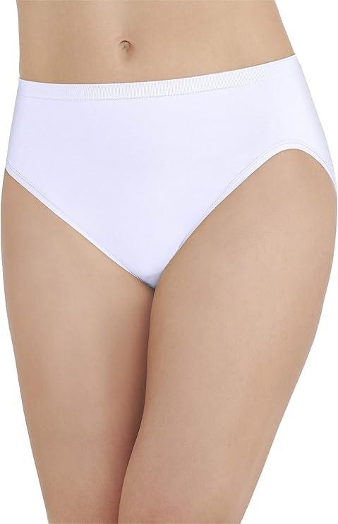 NWT Vanity Fair 6 M Seamless Hi-Cut Panty 13211 White 119833