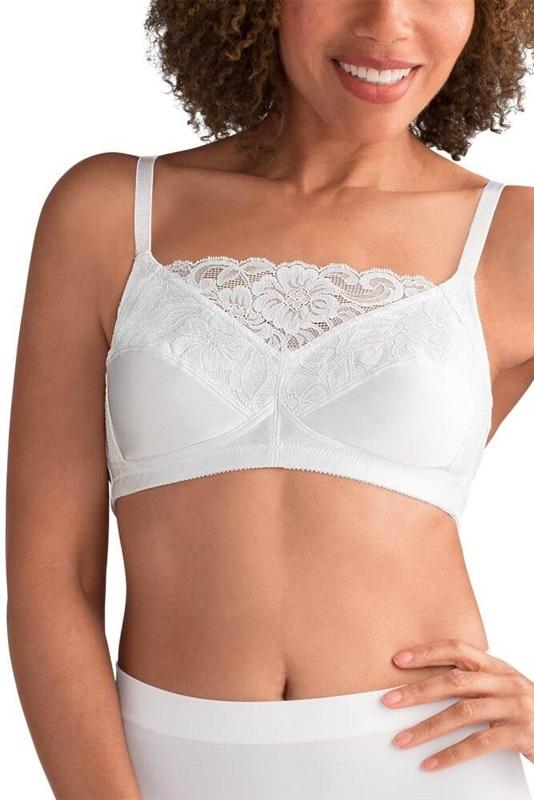 NWT Amoena 34C Isabel Wire-Free Camisole Soft Bra 2118 Ivory 119847