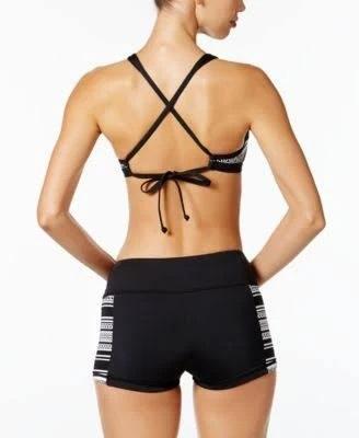 NWT JAG M Harbour Stripe Black & White High-Neck Bikini Top #119876