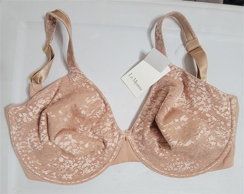 NWT Le Mystere 32H Safari Smoother Bra 9878 Back Smoothing Bra Beige 119890