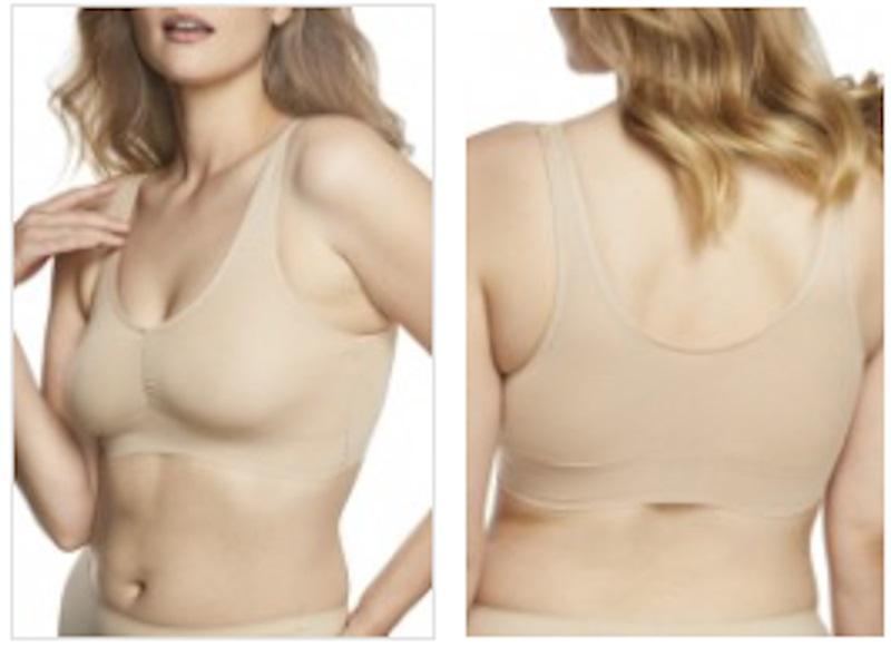 NWT TC Fine Intimates S Cotton V Neck Bralette Beige 119897