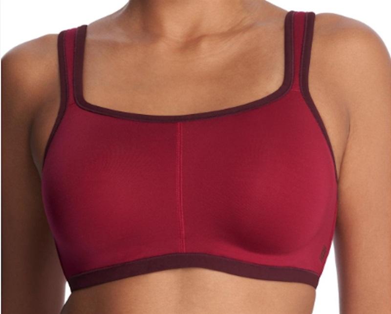 NWT Natori 32H Yogi Yoga Sports Bra 731050 Vino Red 119901