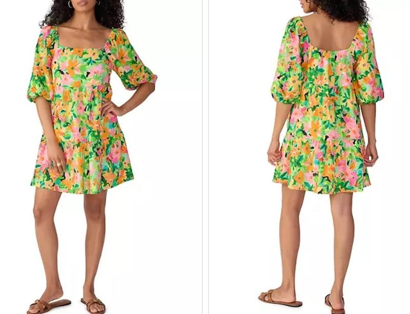 NWT Sanctuary S Weekender Babydoll Bright Floral Dress 119907
