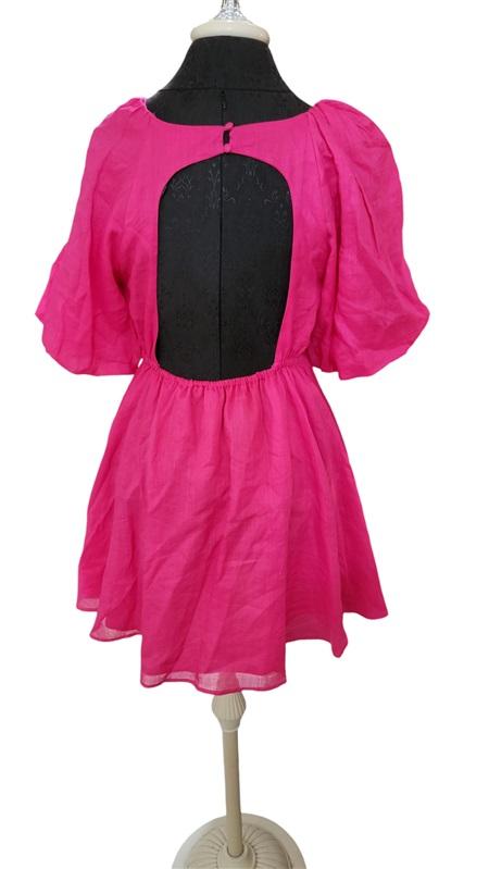 NWT A Loves A XS Babydoll Bright Pink 3/4 Sleeve Dress 119912