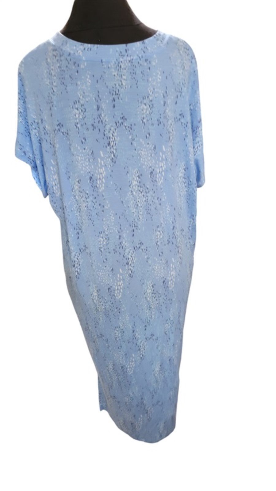 NWT NOTTIBIANCHE S Spotty Print Short Sleeve V-Neck Side Slit Caftan 119922