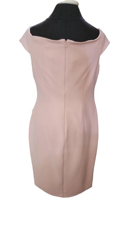 NWT Ralph Lauren 10 Pale Pink Off Shoulder Saran Evening Dress 119925