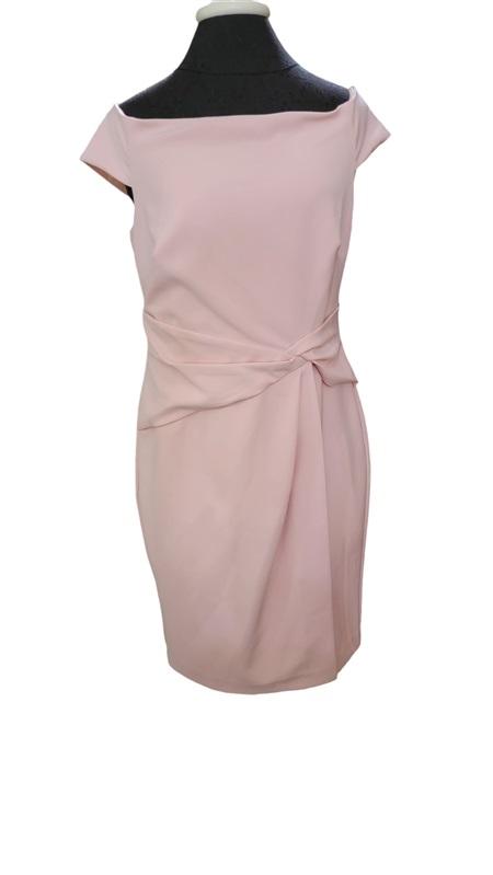 NWT Ralph Lauren 10 Pale Pink Off Shoulder Saran Evening Dress 119925