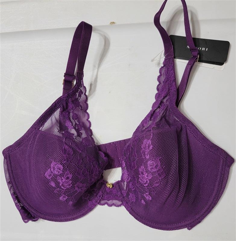 NWT Natori 32DDD Cherry Blossom 721191 Convertible Bra Purple 119956