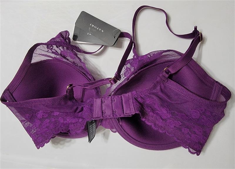 NWT Natori 32DDD Cherry Blossom 721191 Convertible Bra Purple 119956