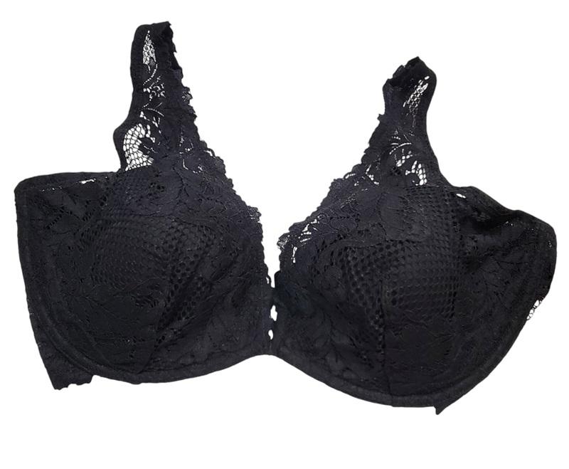 NWT Le Mystere 34G Lace Allure Plunge Bra 9246 Black 119991