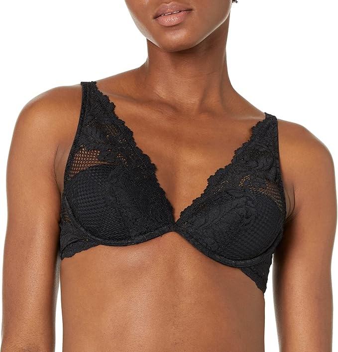 NWT Le Mystere 34G Lace Allure Plunge Bra 9246 Black 119991