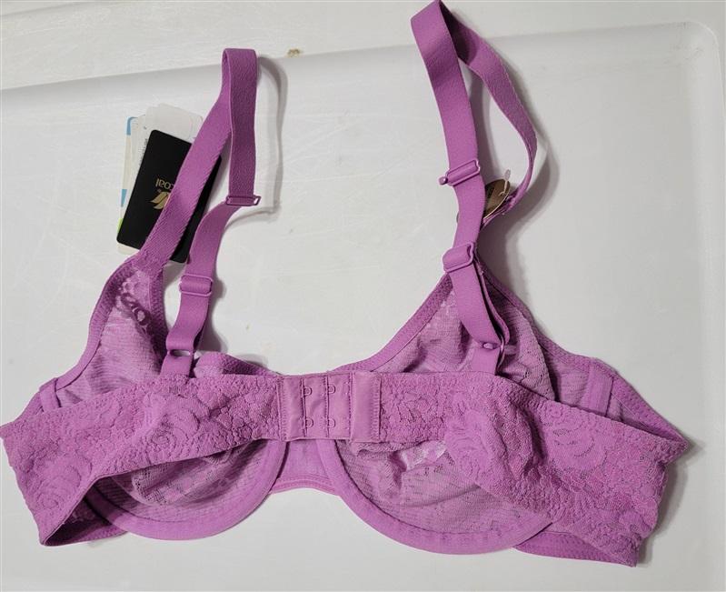 NWT Wacoal 34DDD Halo Lace Molded 851205 Underwire Bra Purple 120004