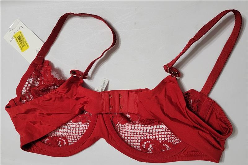 NWT Le Mystere 34DDD Lace Allure Unlined Bra 8246 Red 120009