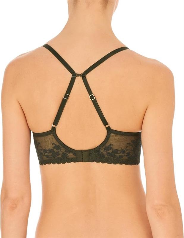 NWT Natori 34DDD Cherry Blossom 721191 Convertible Bra Pesto Green 120011