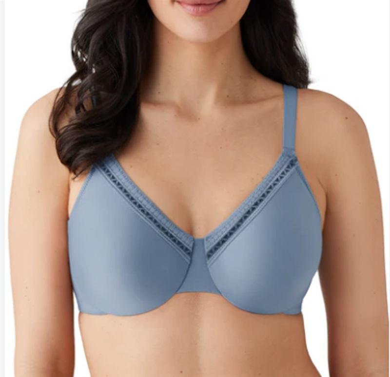 NWT Wacoal Perfect Primer 36C Full Figure Underwire Bra 855213 Blue 120015