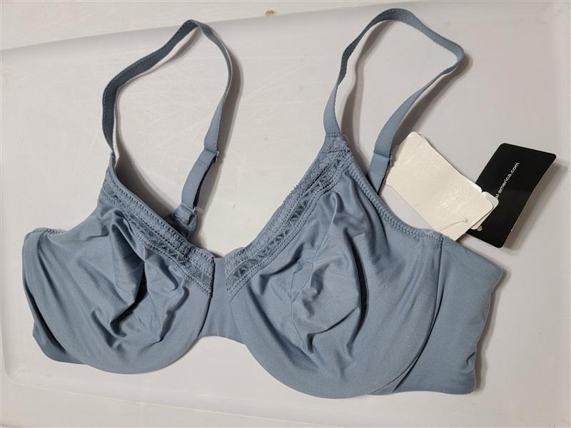 NWT Wacoal Perfect Primer 36C Full Figure Underwire Bra 855213 Blue 120015