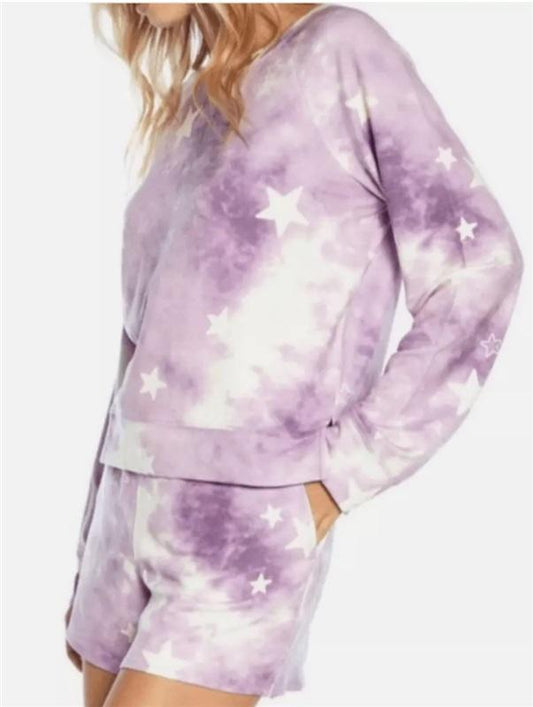 NWT Wildfox XXL Tye Dye Stars Lounge Wear Set Top & Shorts Set 120059