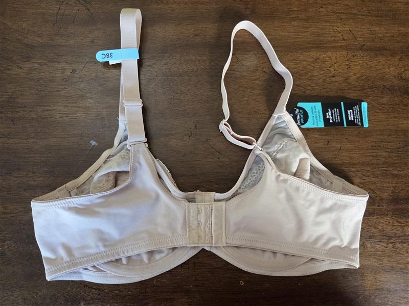 NWT Bali 38C ULTIMATE SMOOTHING CONVERTIBLE MINIMIZER BRA LY0444 Beige 120067