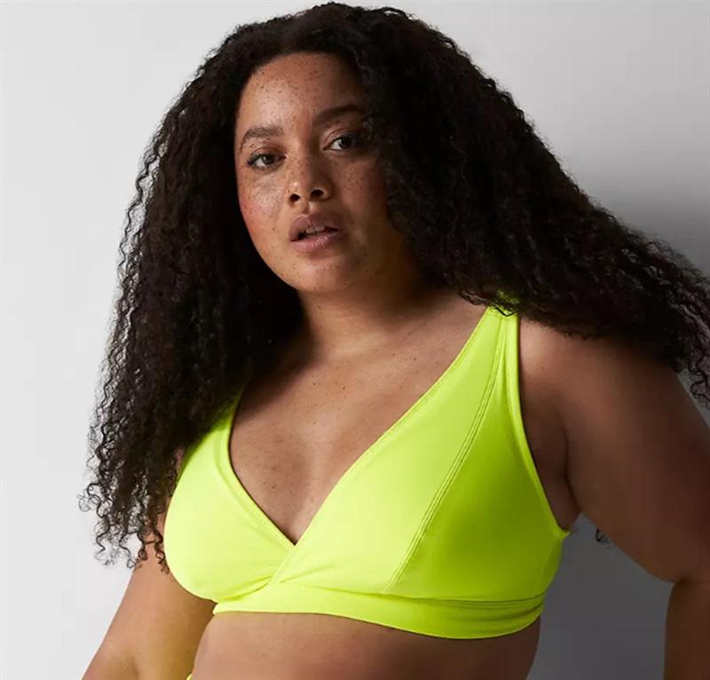 NWOTD Cacique 42B High Apex Plunge Bra Neon Yellow 120099