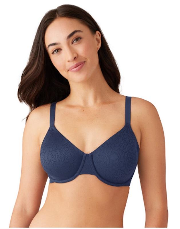 NWT Wacoal 38C 855345 Inside Job Underwire Bra Blue 120100