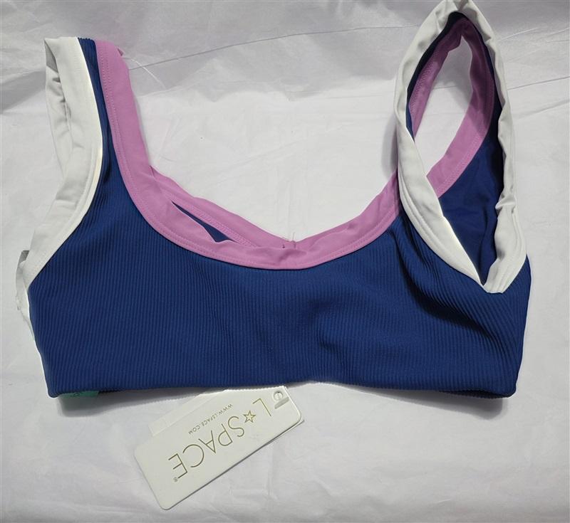 NWT L*Space XS LaLa Bikini Top Swimsuit Blue Purple 120122