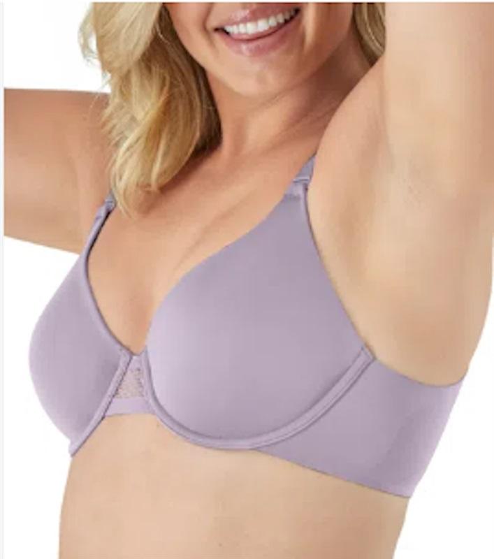 NWOT Bali 36D Sleek Support Smoothing Underwire T-Shirt Bra Purple 120156