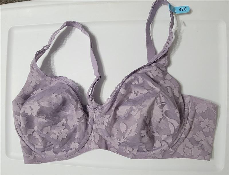 NWOT Bali 42C Bali Passion Comfort Smooth Lace Underwire Bra 6590 Purple 120161
