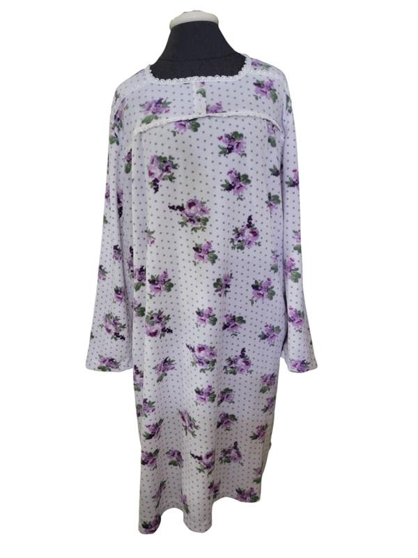 NWOT Country Store 2X Fleece 2XL Nightgown Lilac Floral 120168