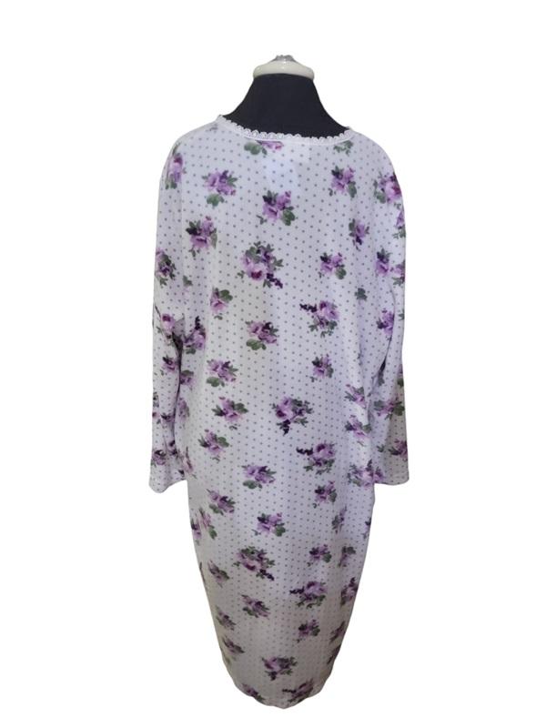 NWOT Country Store 2X Fleece 2XL Nightgown Lilac Floral 120168