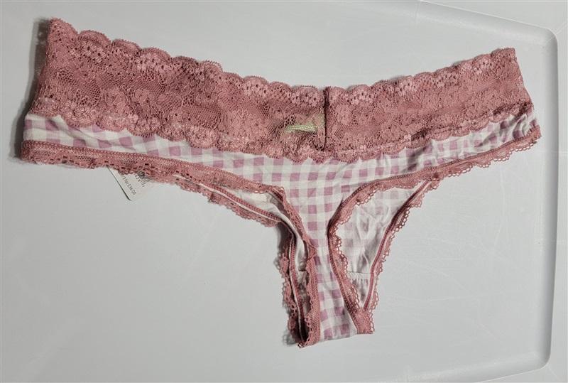 NWT honeydew XL Ahna Thong Panty Underwear Gingham 120213
