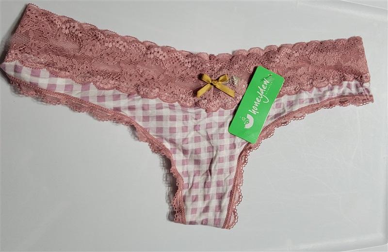 NWT honeydew XL Ahna Thong Panty Underwear Gingham 120213