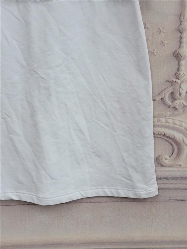 NWOT Boston Proper M Lace Overlay Tank Dress Terry Backed White 120225