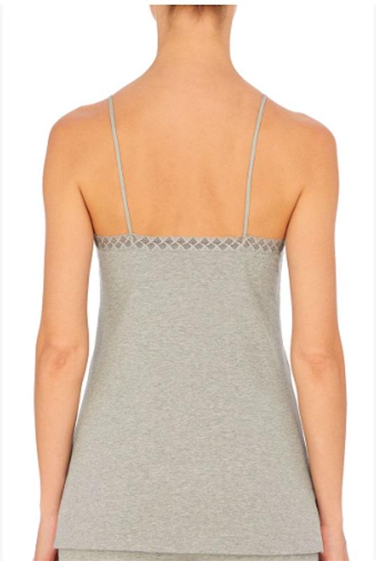NWT Natori L Bliss Cotton V Neck Cami 780058 Gray Tank Top 120235