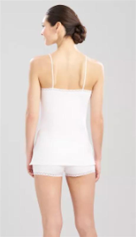 NWT Natori S Bliss Cotton V Neck Cami 780058 White Tank Top 120239