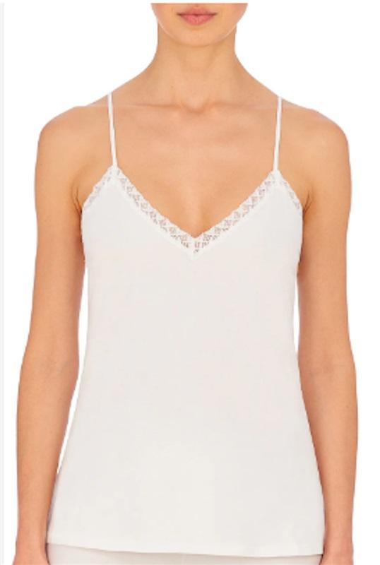 NWT Natori S Bliss Cotton V Neck Cami 780058 White Tank Top 120239